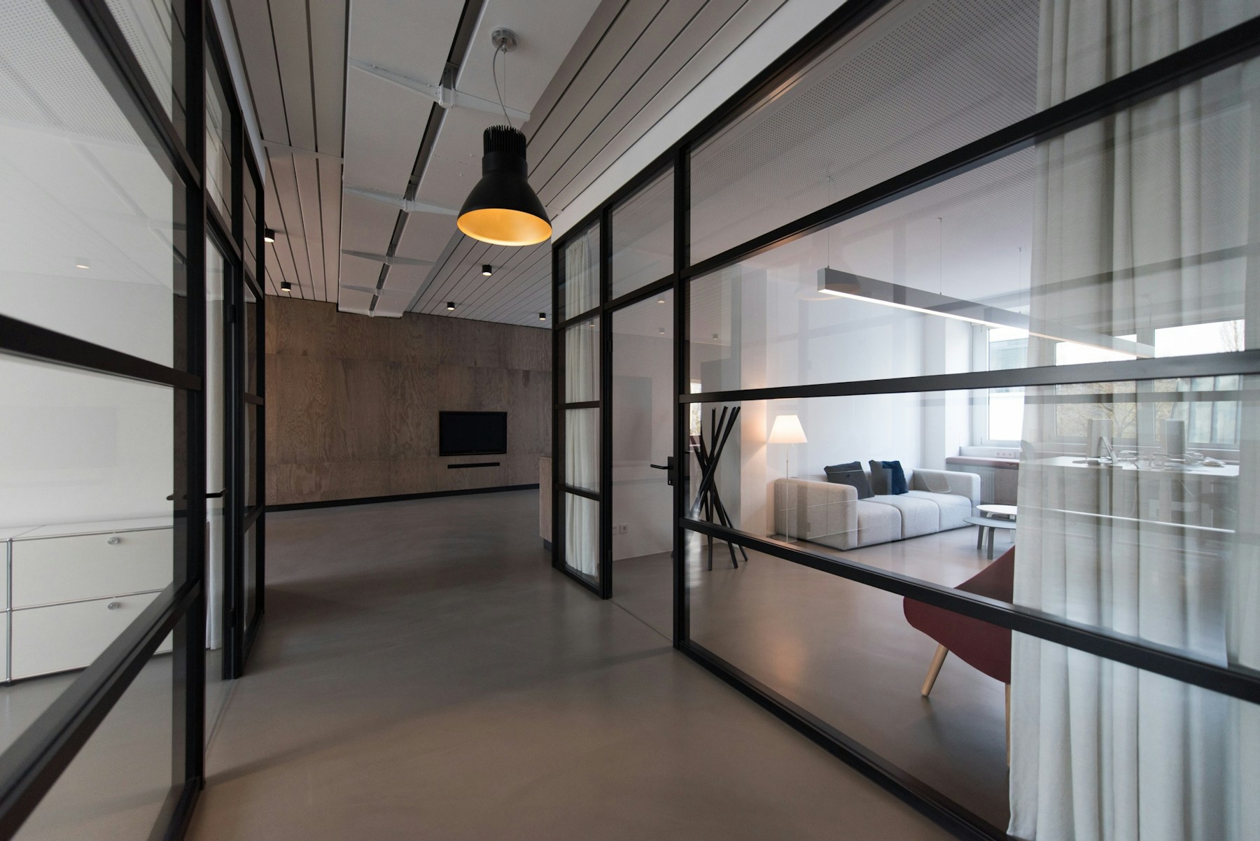 Warm-lit interior volume